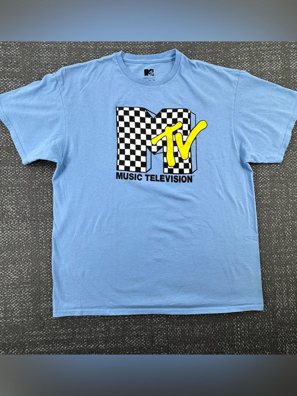 MTV Checker Black & White Logo Classic Tee - Unisex